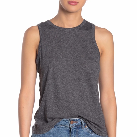 Abound Curved Hem Knit Tank Top Blue Size XL - Picture 4 of 12